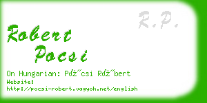 robert pocsi business card